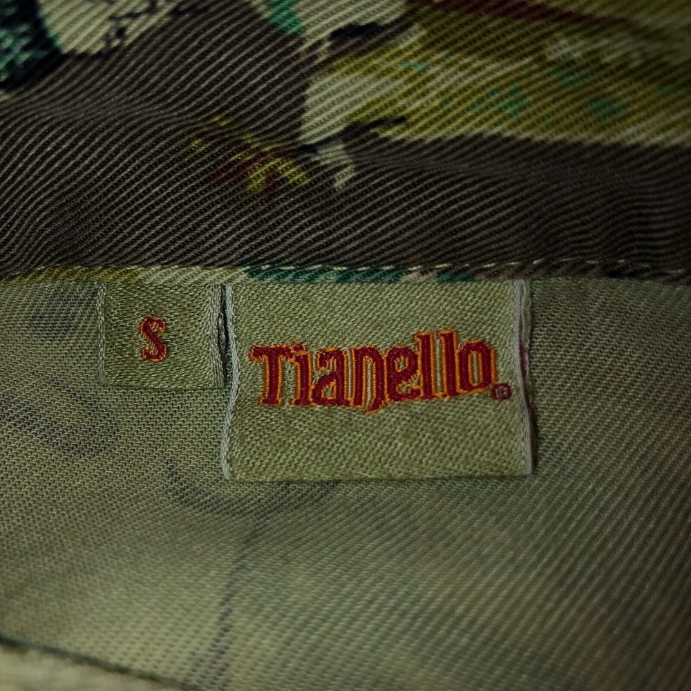 Tianello Artistic Green Patterned Button Down Shi… - image 8